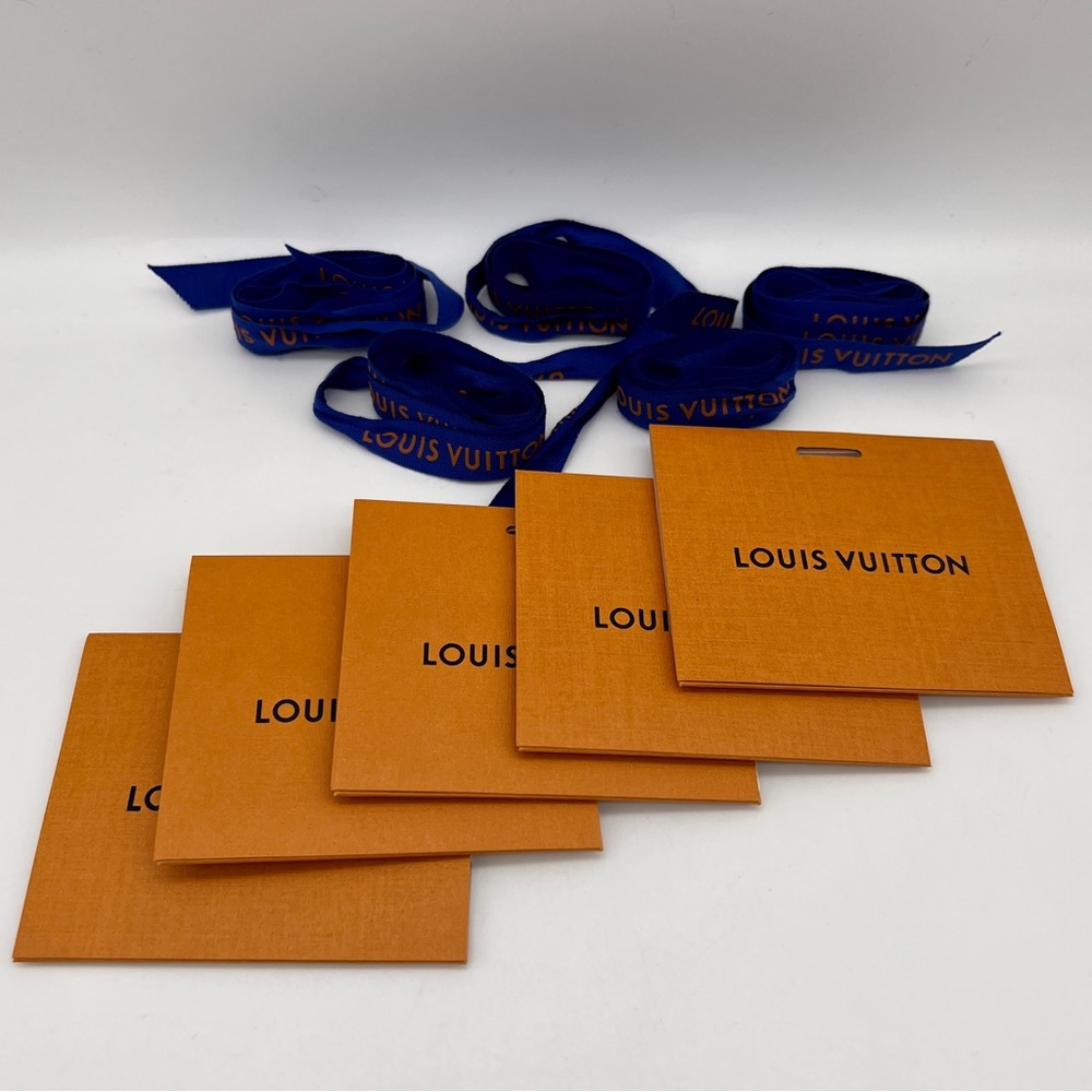 LOUIS VUITTON Set of 5 - Gift Card, Sleeve, & Ribbon Sets